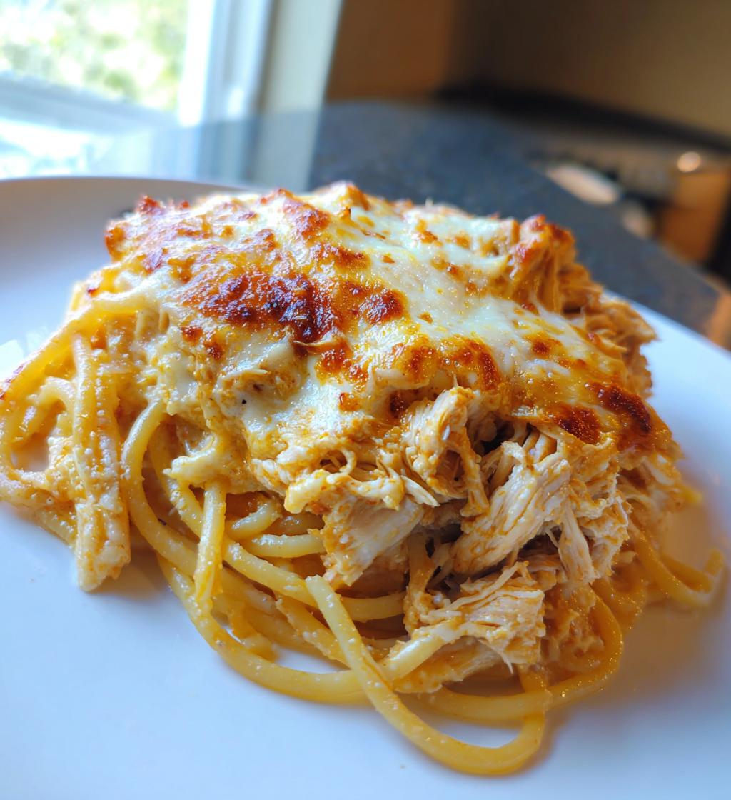 ultimate cheesy chicken spaghetti