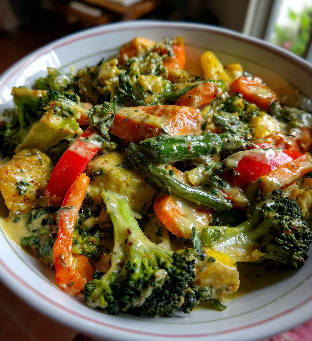 vegetable stir fry with peanut sauce - detail 1