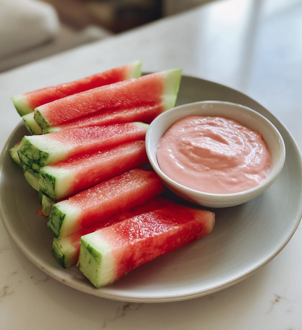 watermelon fries strawberry yogurt dip - detail 1