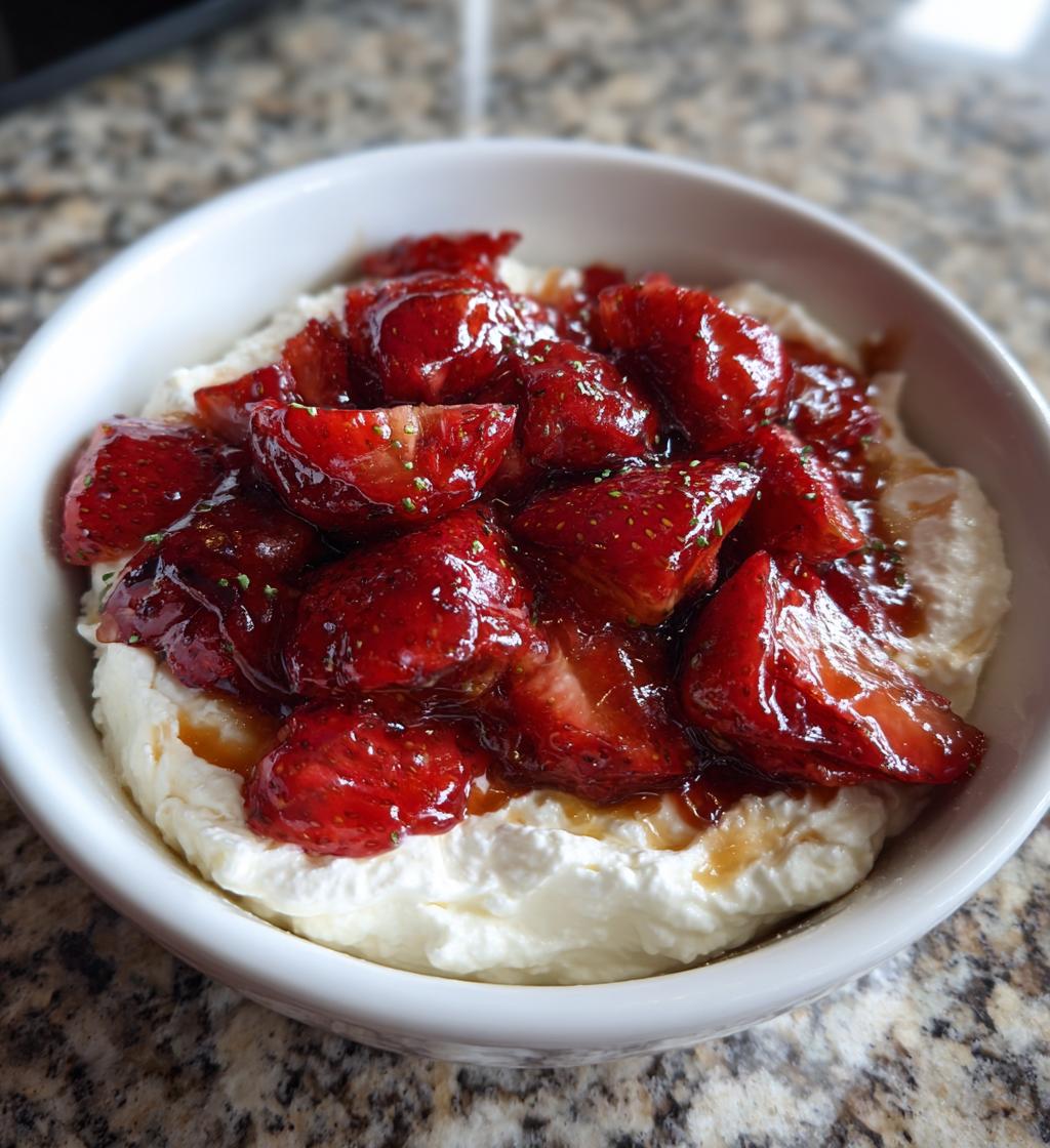 whipped feta with roasted strawberries