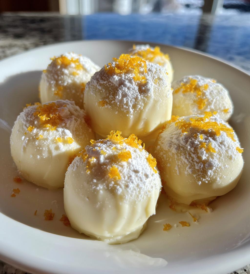 white chocolate orange creamsicle truffles - detail 1