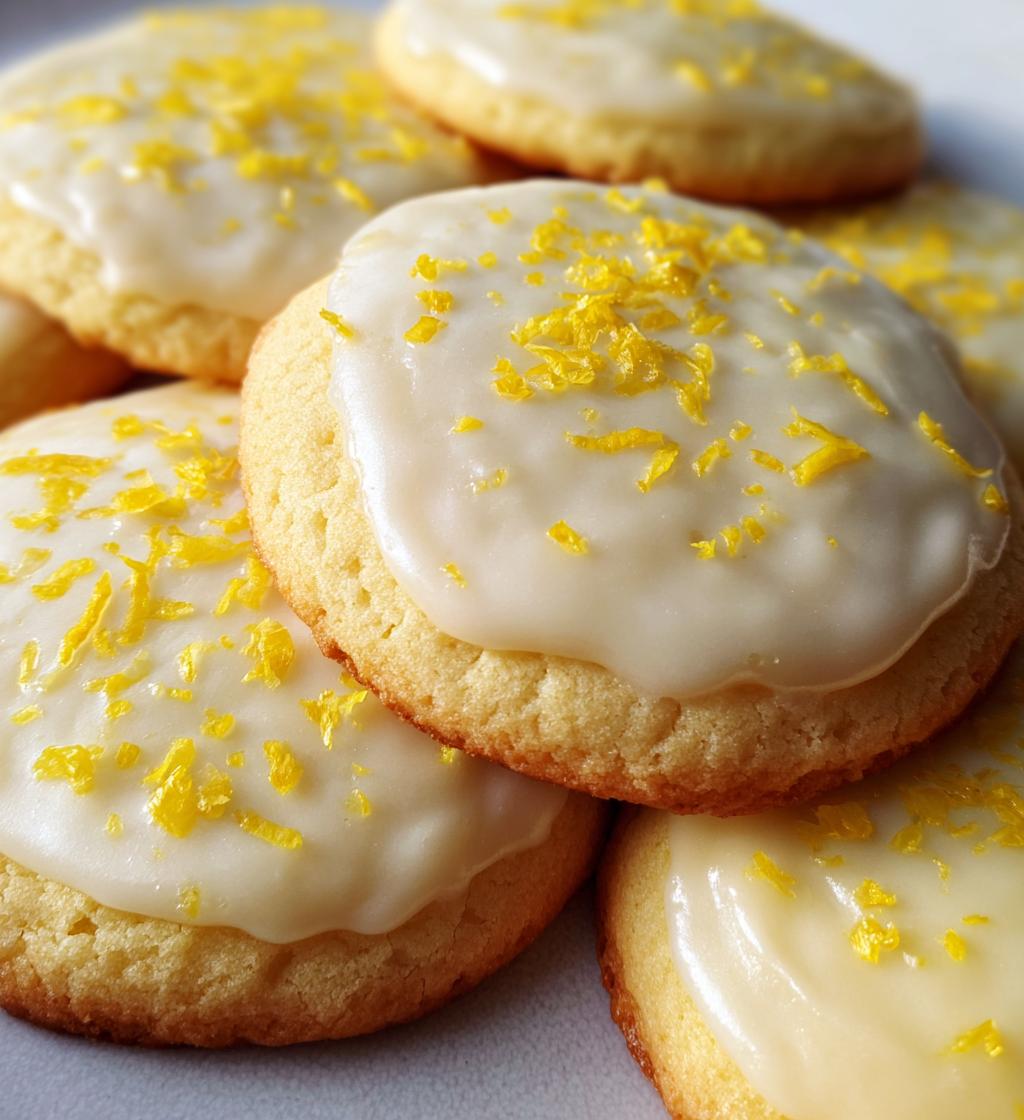 zesty lemon frosted cookies - detail 1