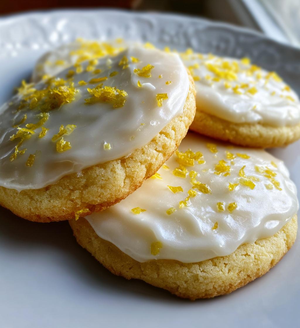 zesty lemon frosted cookies