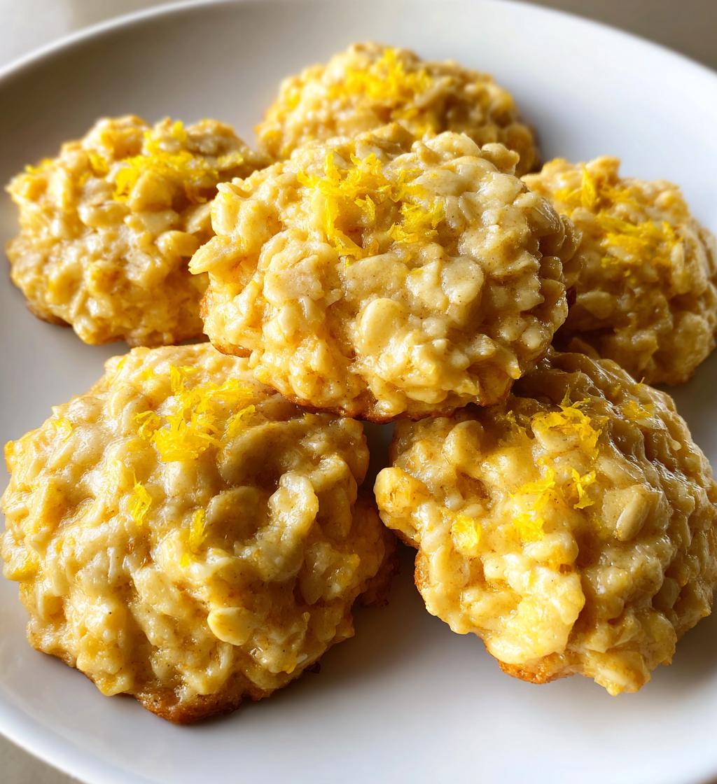zesty lemon oatmeal no bake cookies - detail 1