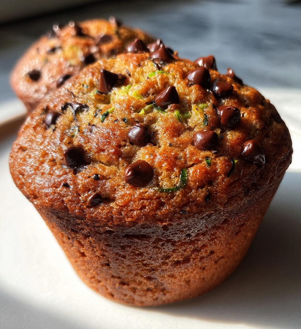 zucchini chocolate chip muffins
