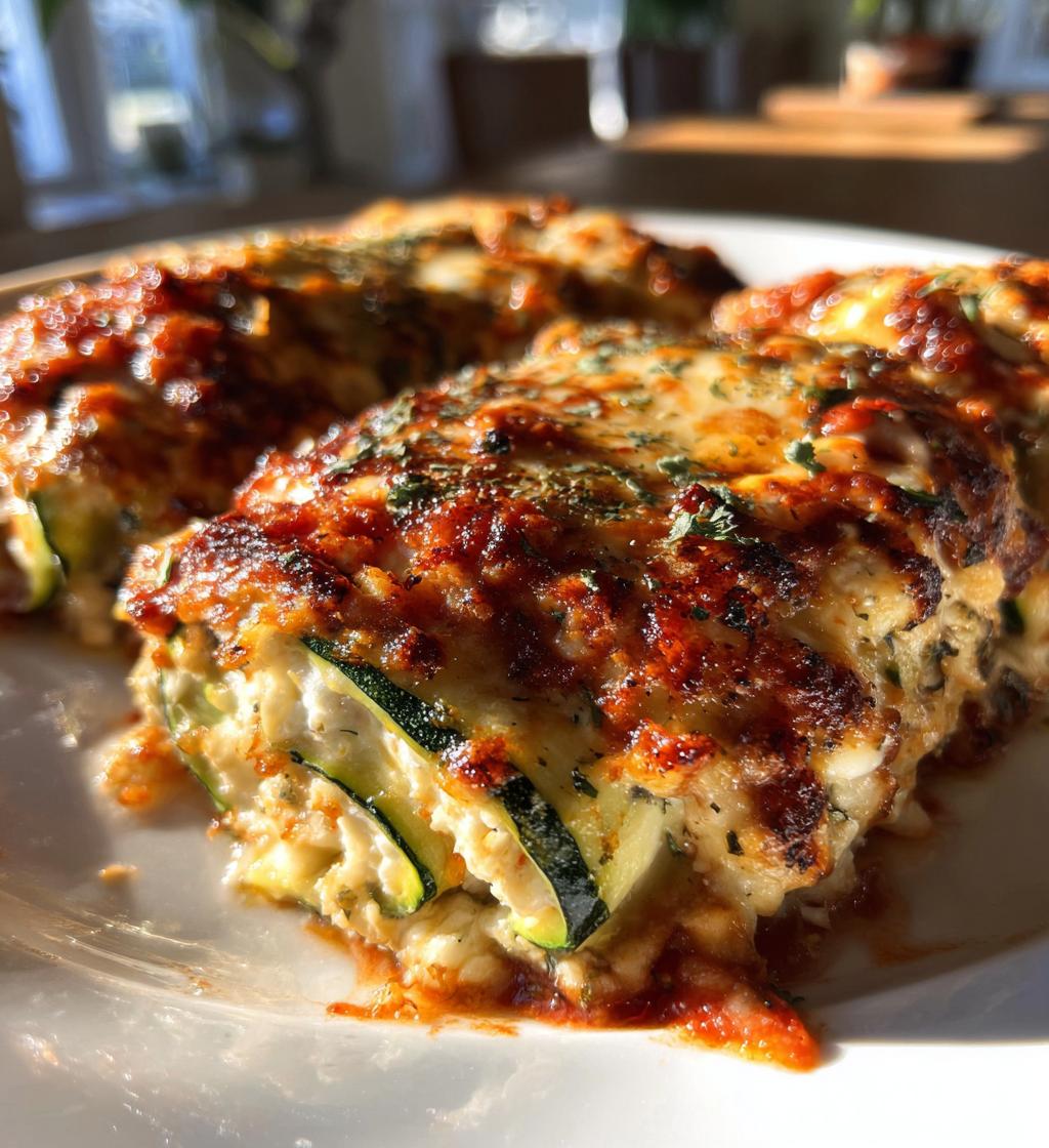 zucchini lasagna roll ups - detail 1