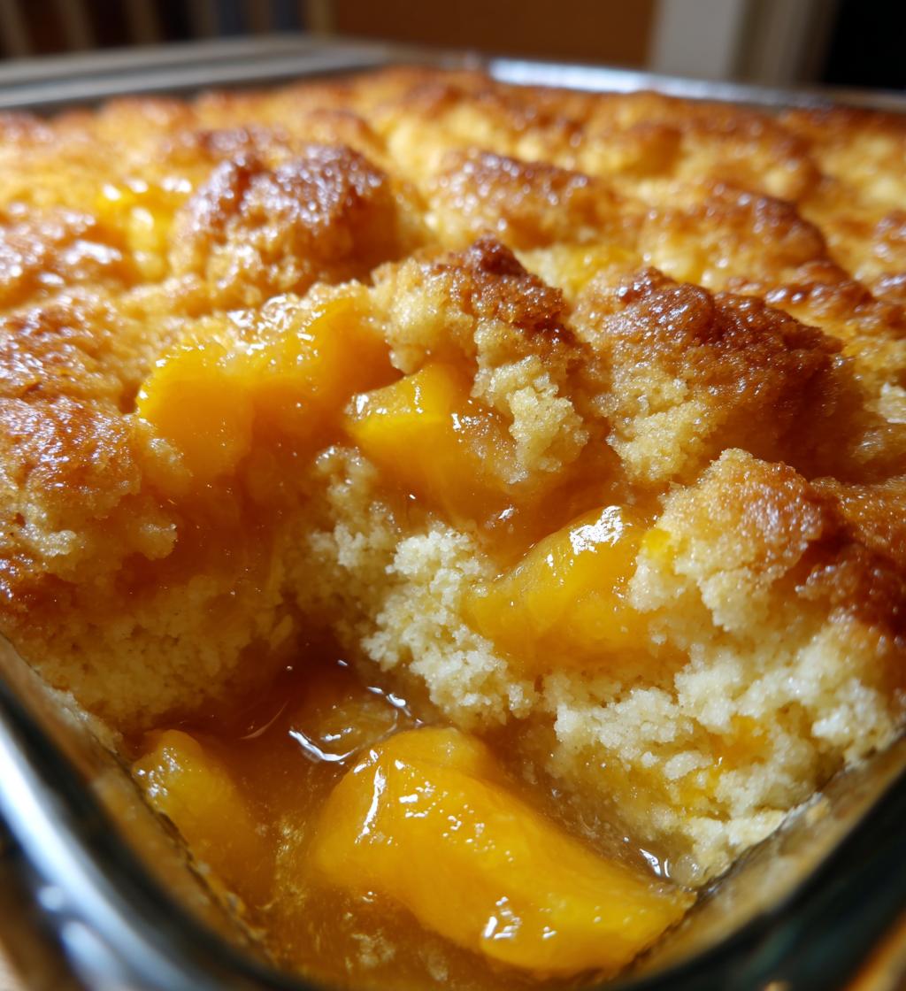 3 ingredient peach cobbler in 5 minutes - detail 1
