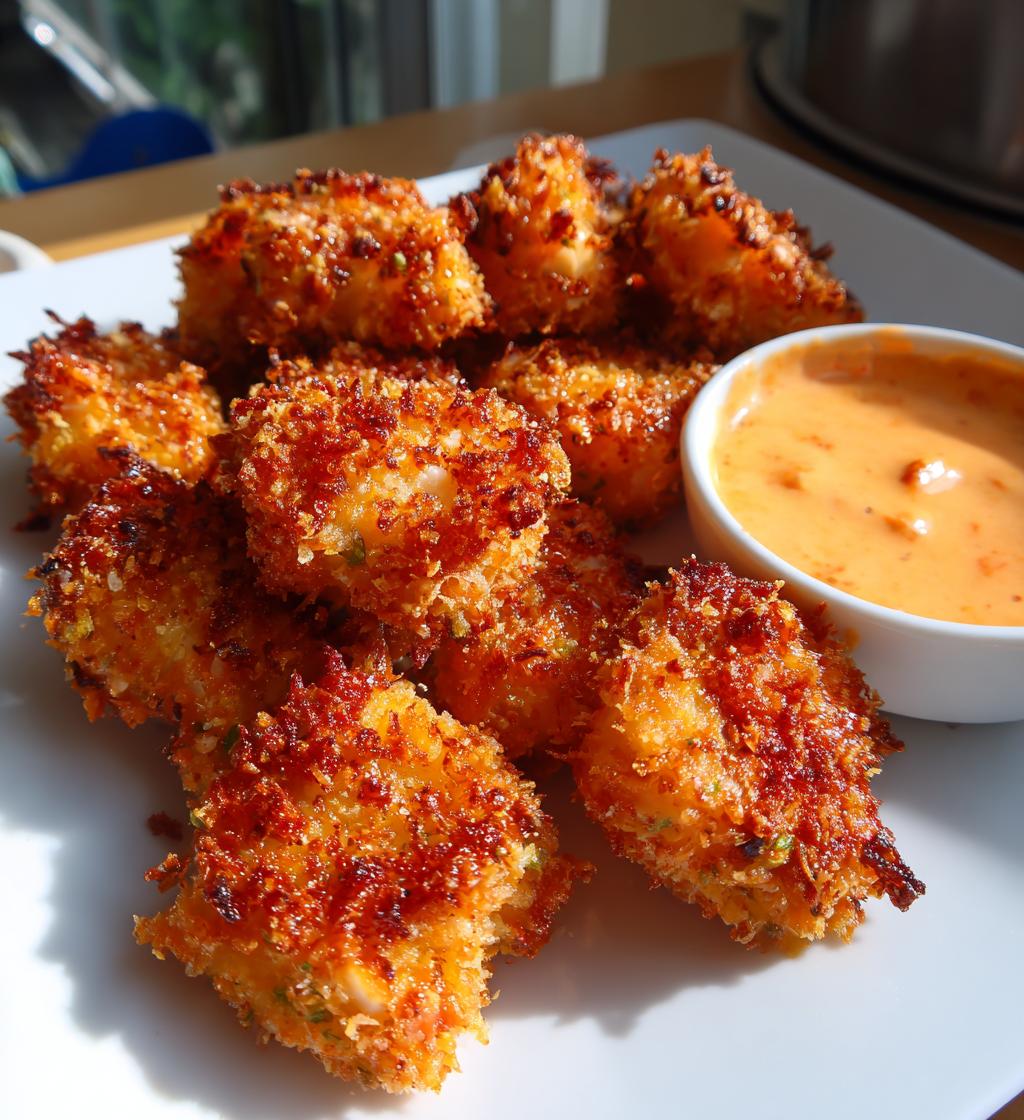 air fryer bang bang salmon bites - detail 1
