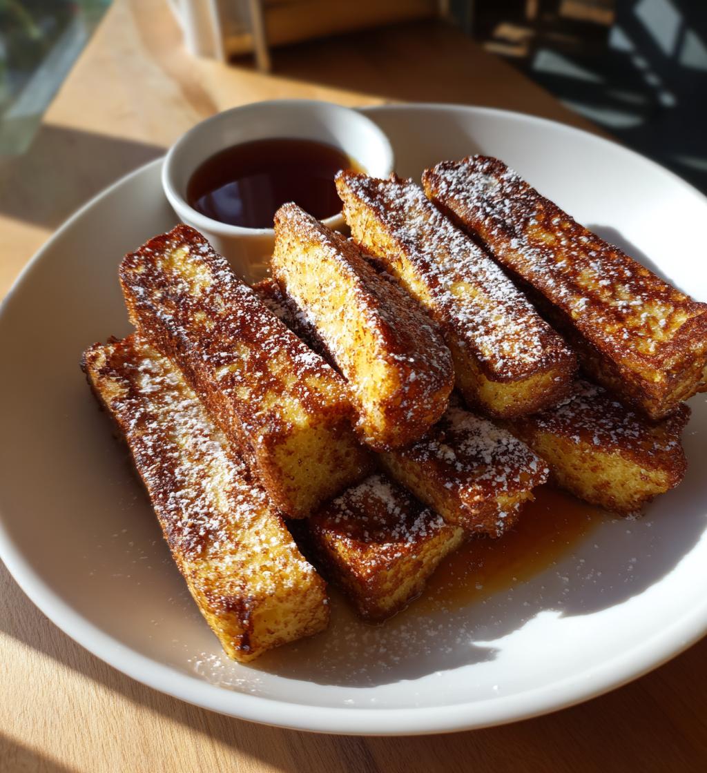 air fryer french toast sticks - detail 1
