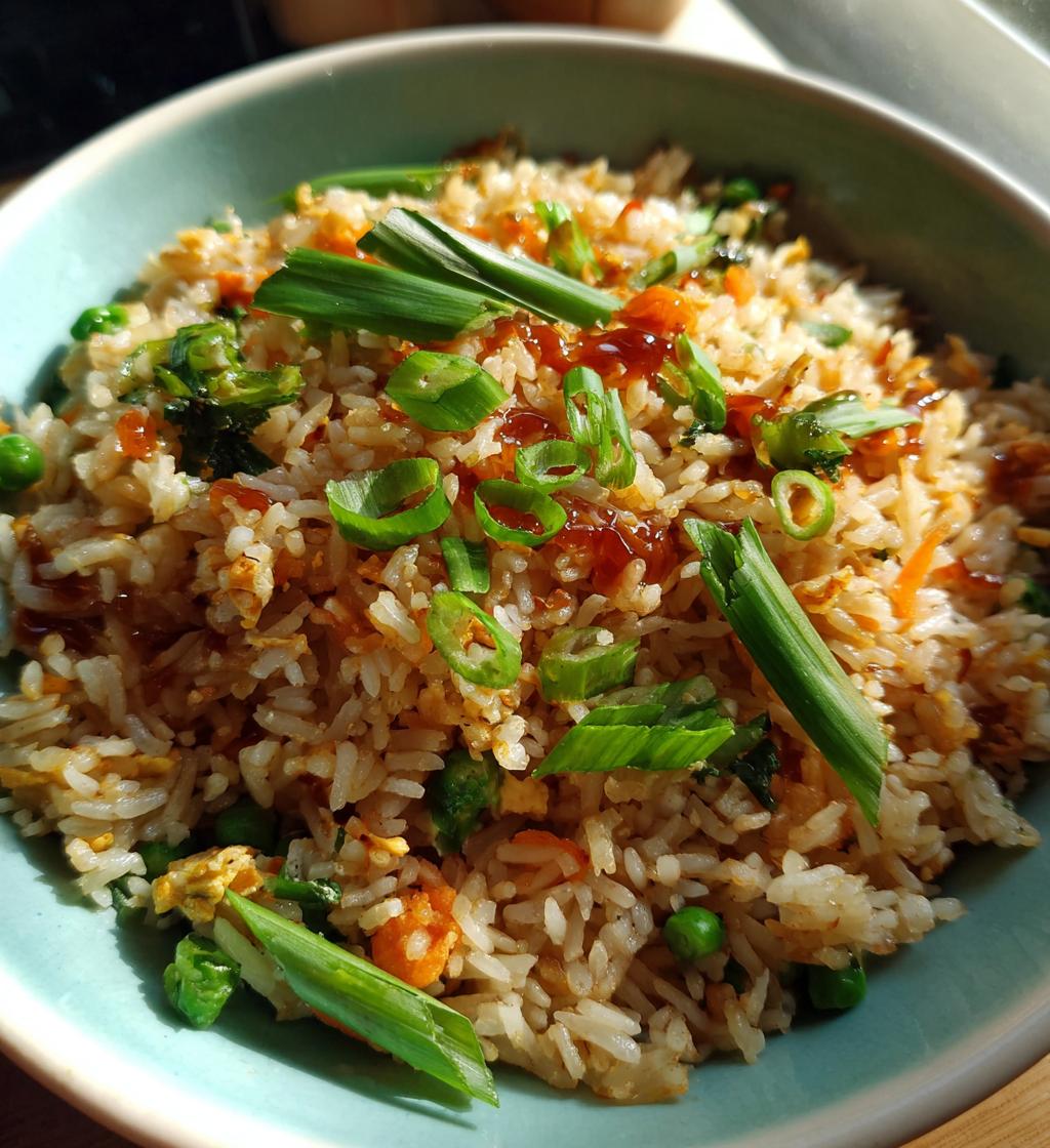 air fryer fried rice - detail 1