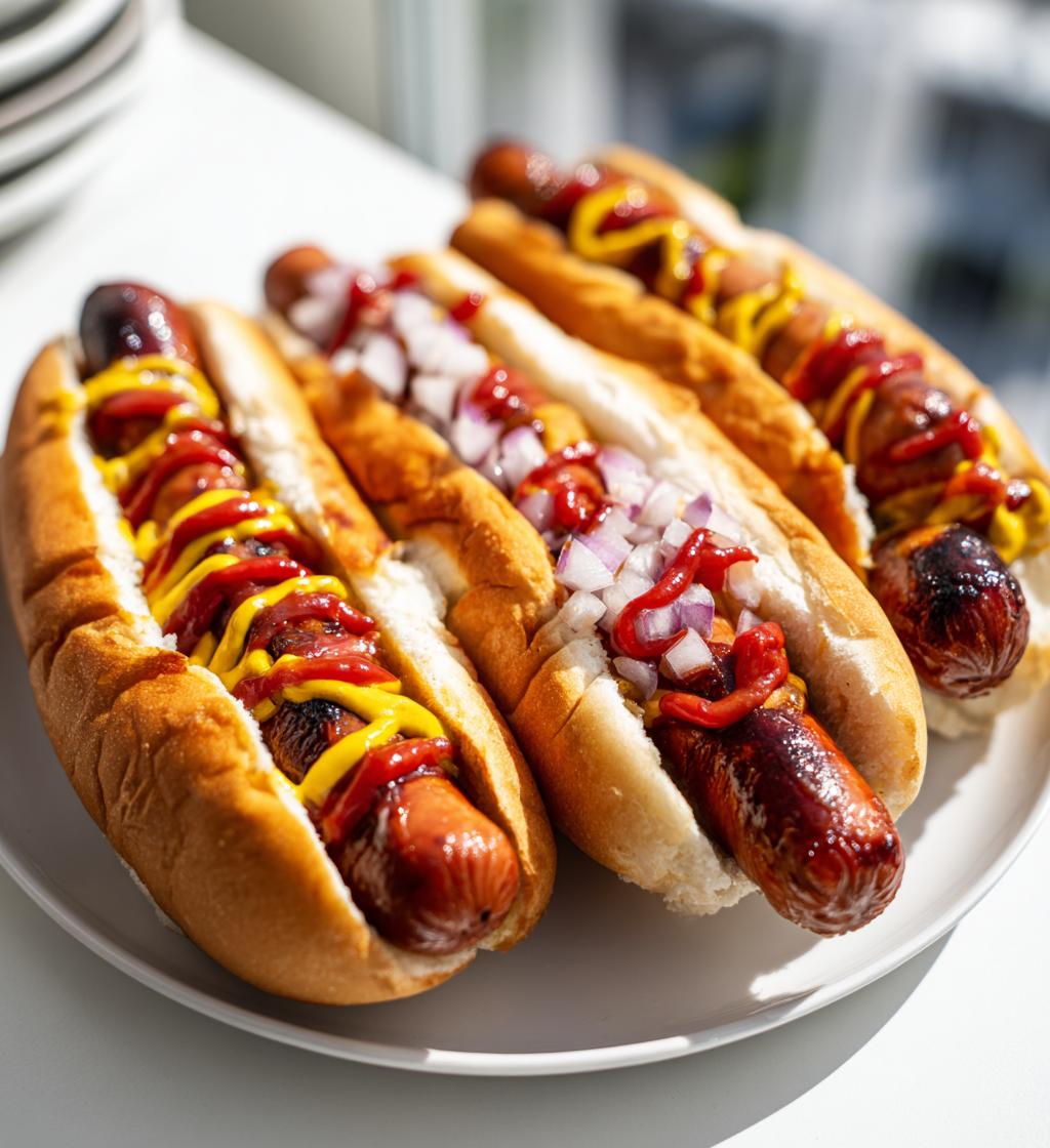 air fryer hot dogs - detail 1