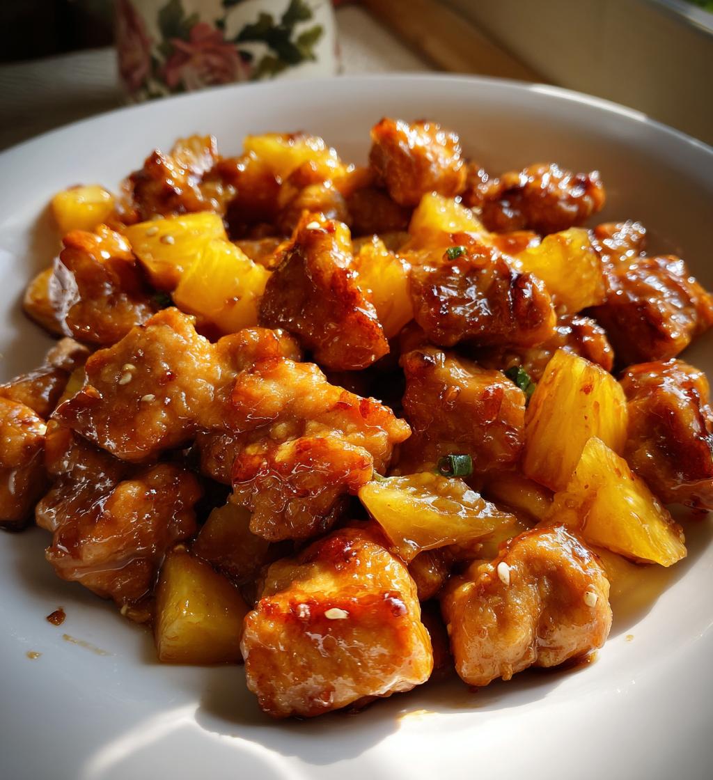 air fryer pineapple chicken