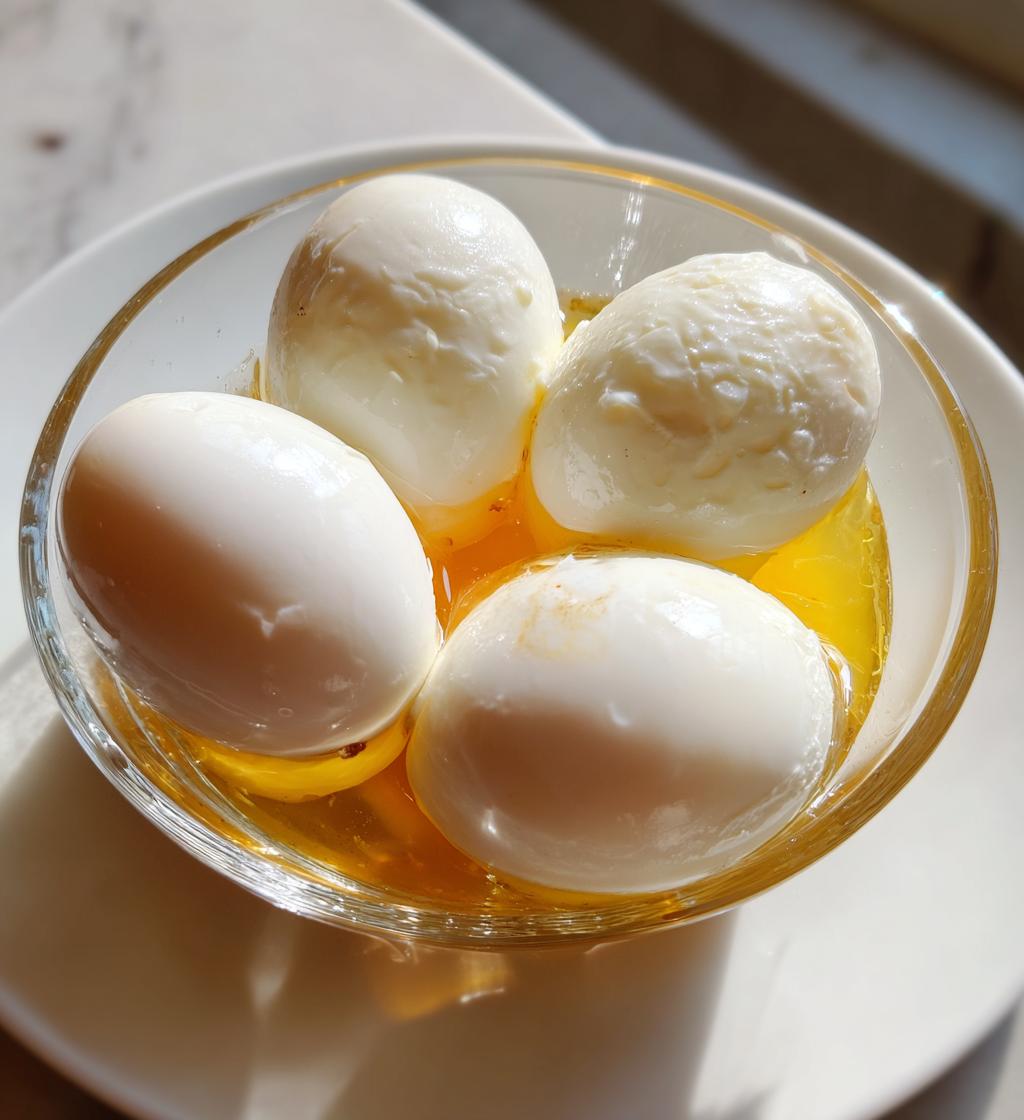 air fryer poached eggs - detail 1