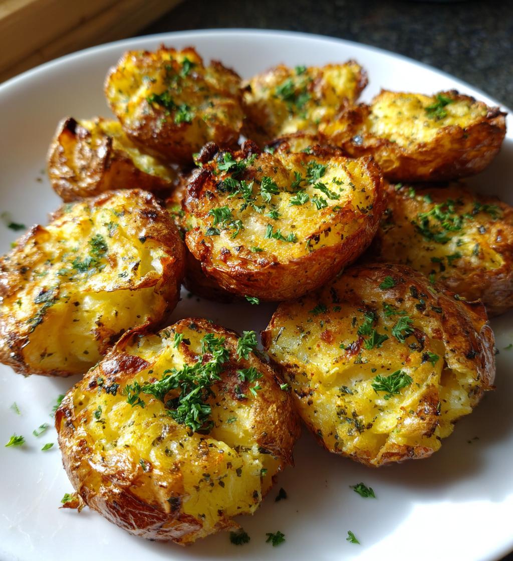 air fryer smashed potatoes - detail 1