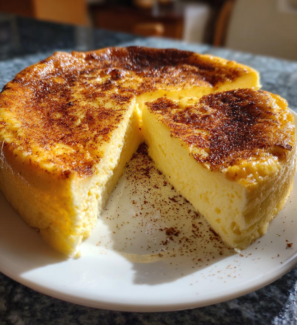 amish baked custard - detail 1