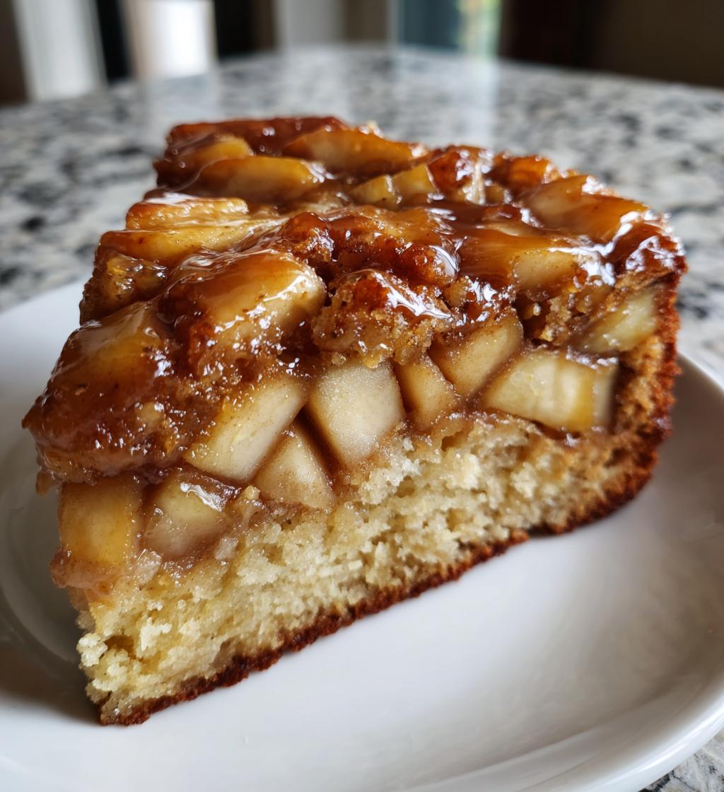 apple coffee cake with apple cider glaze - detail 1