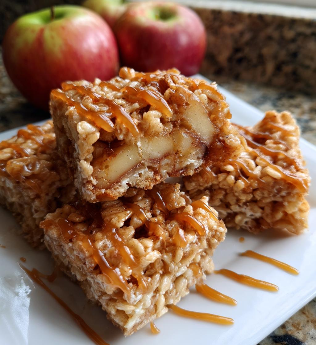 apple pie rice krispie treats