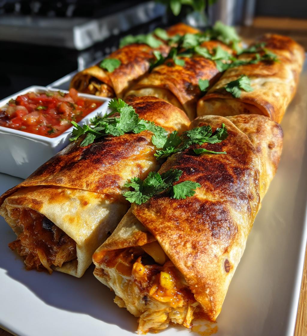 baked chicken chimichangas