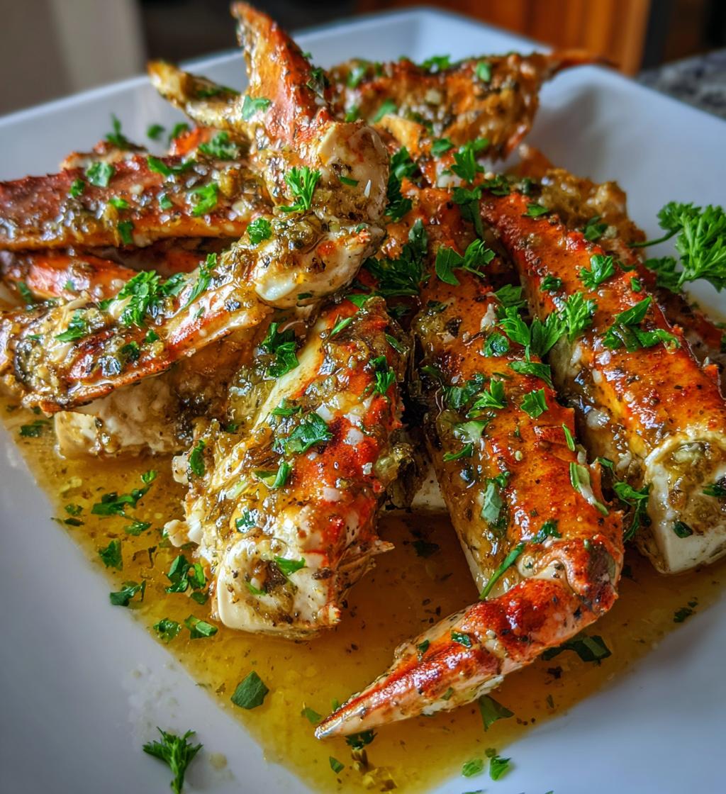 baked crab legs in butter sauce