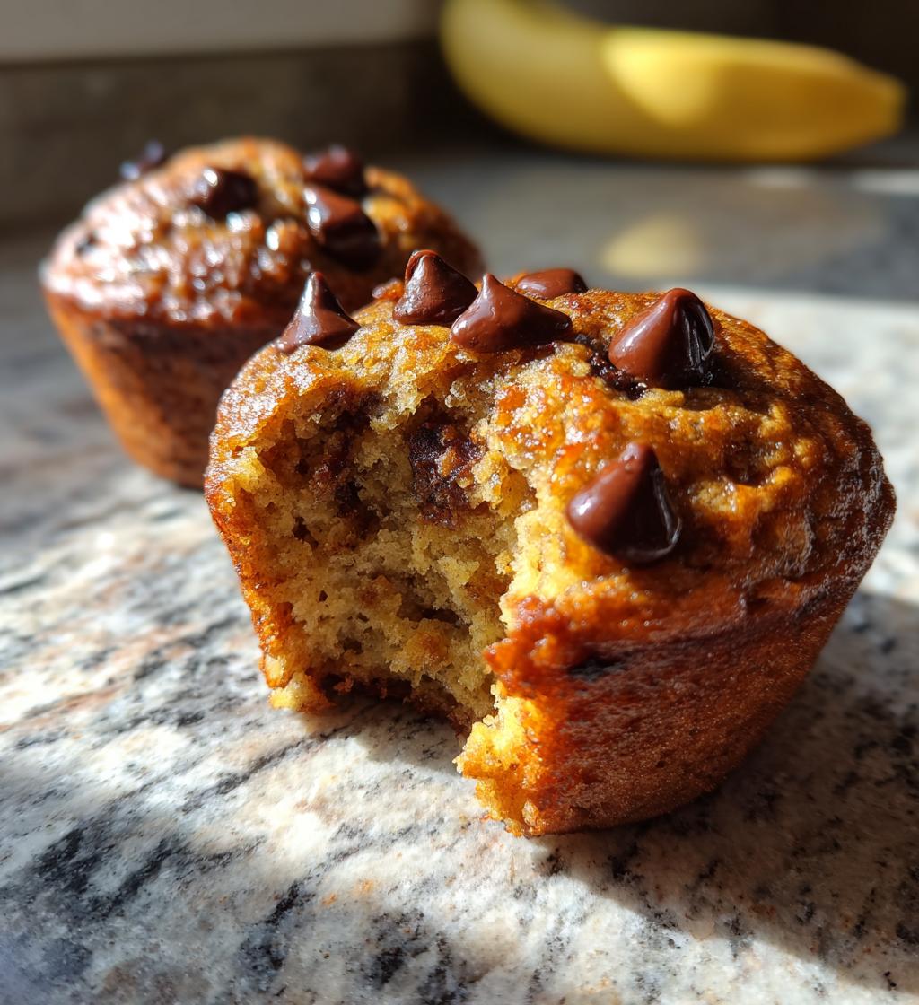 banana chocolate chip yogurt muffins