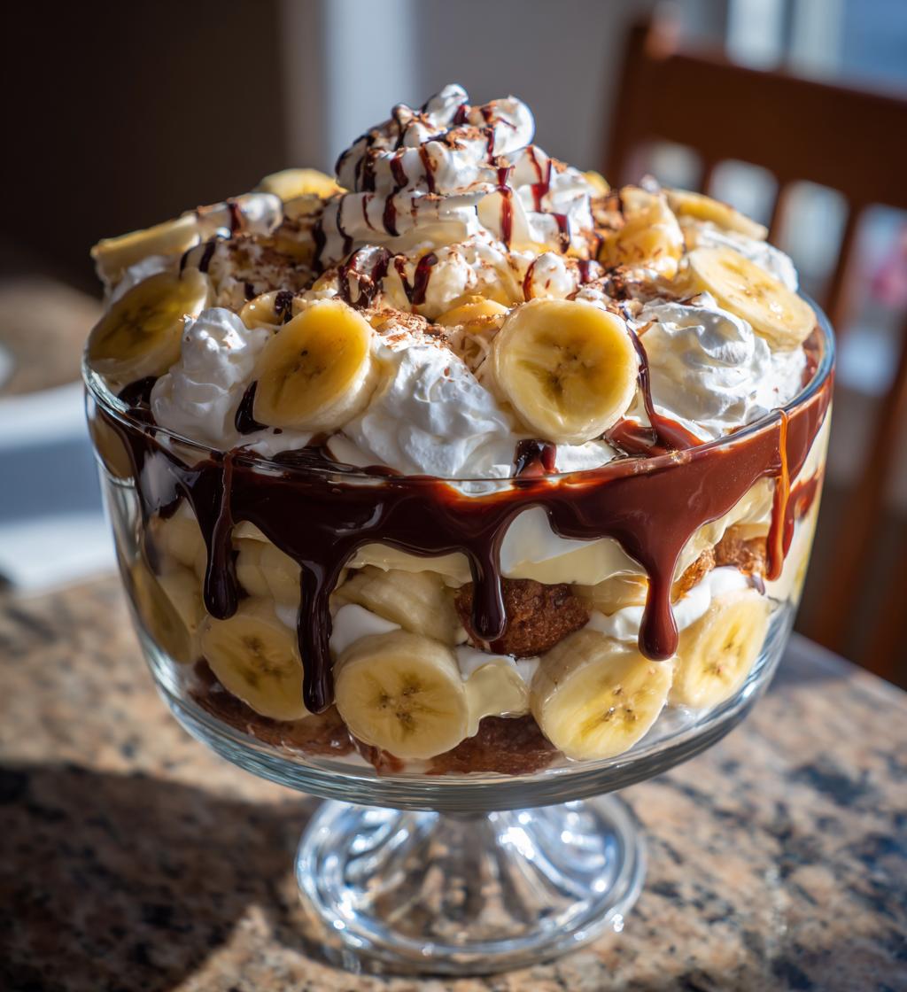 banana split trifle - detail 1