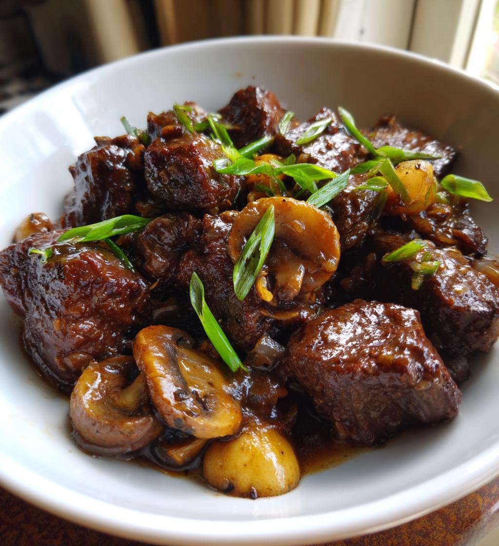 beef tips with mushroom gravy