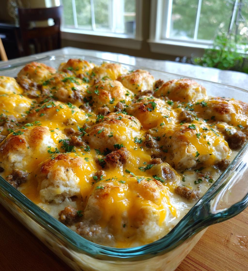 biscuits and gravy breakfast casserole - detail 1