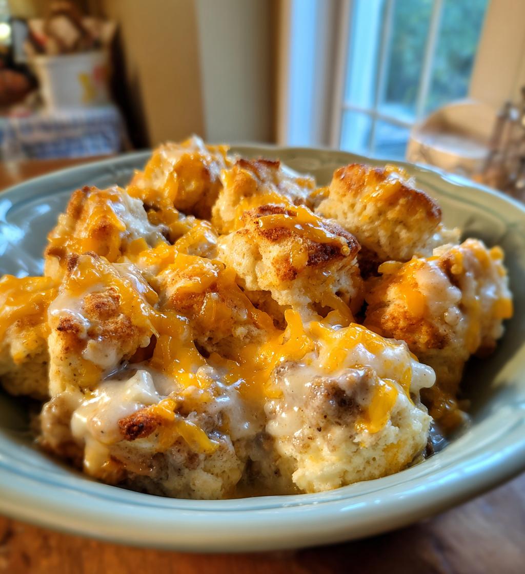 biscuits and gravy breakfast casserole