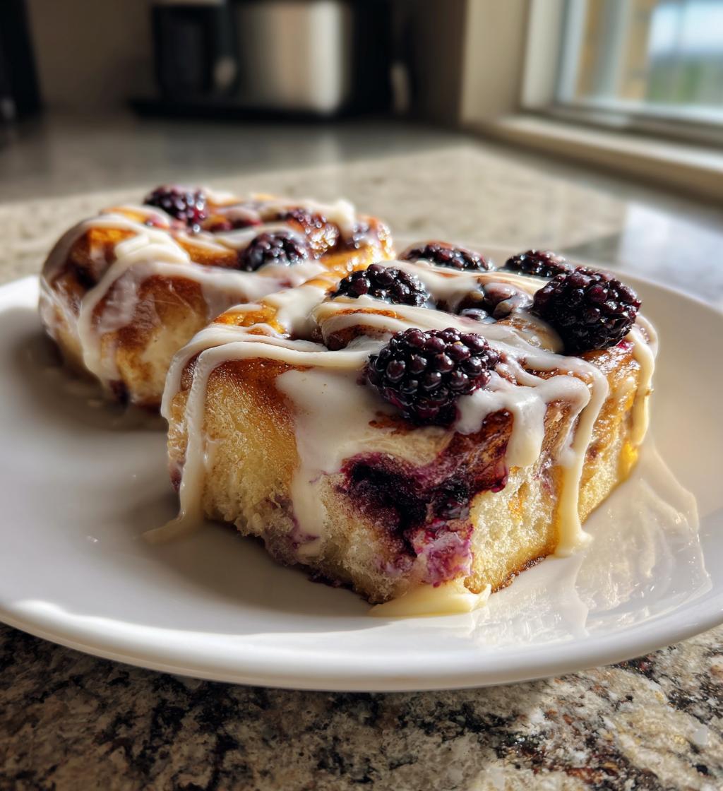 blackberry cinnamon rolls - detail 1