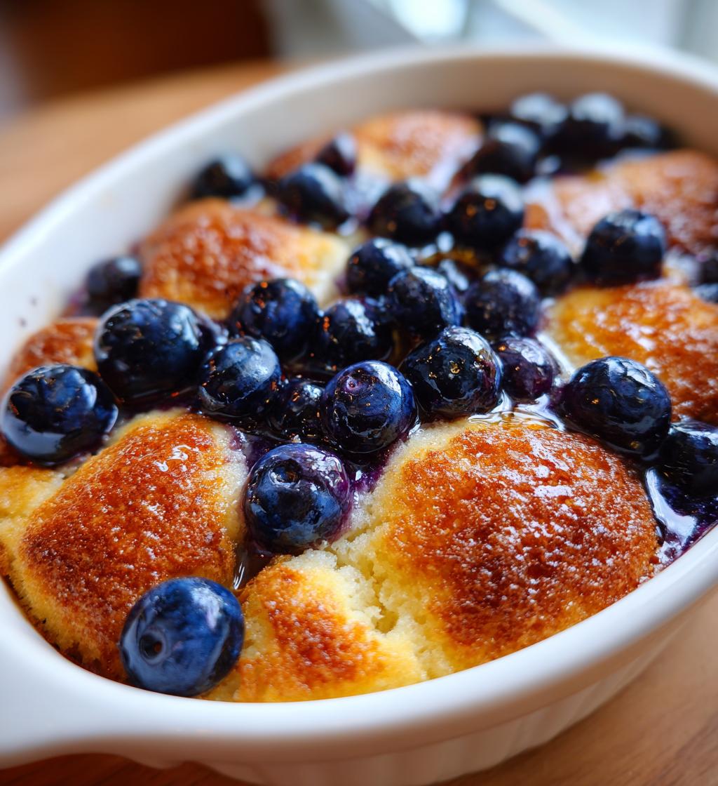 blueberry buttermilk pancake casserole - detail 1
