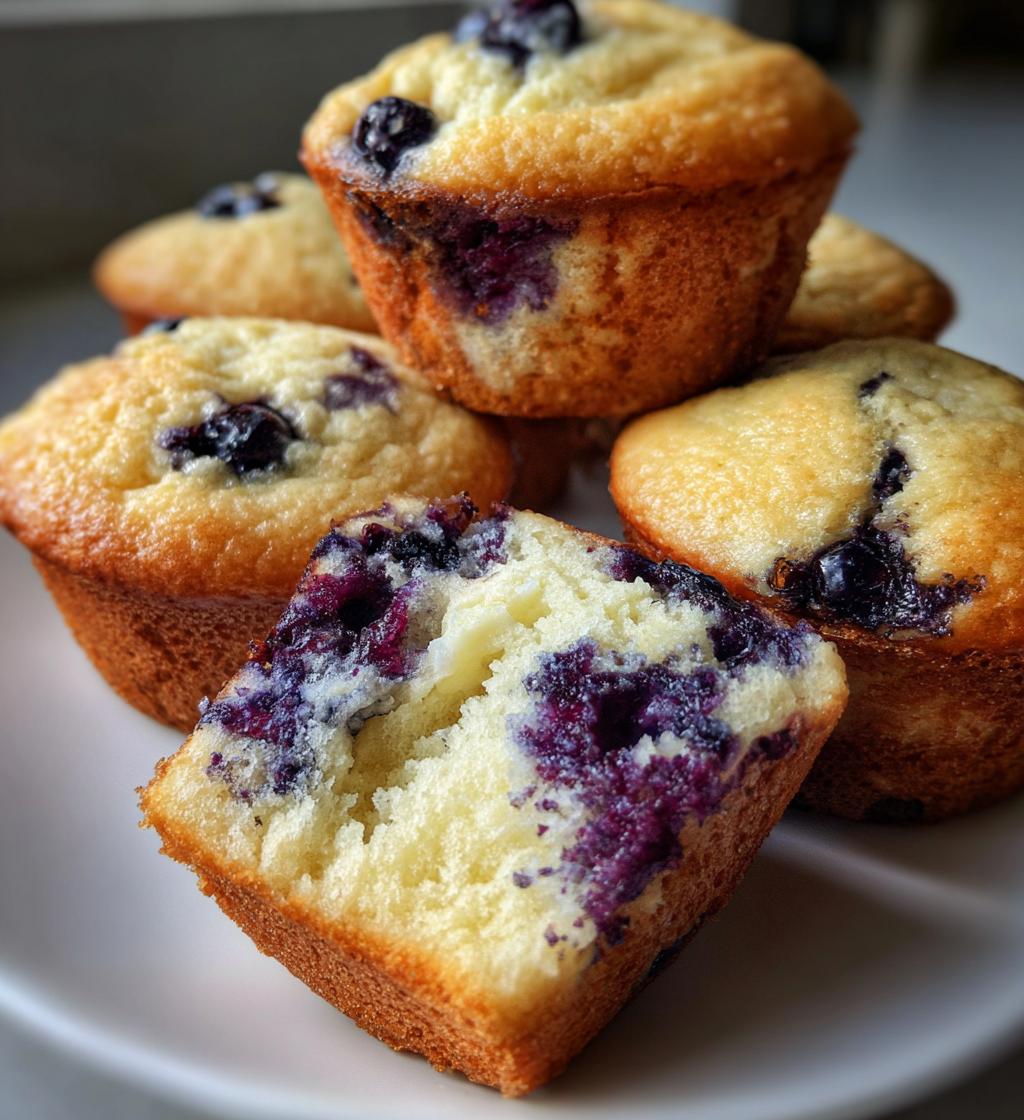 blueberry cream cheese muffins - detail 1