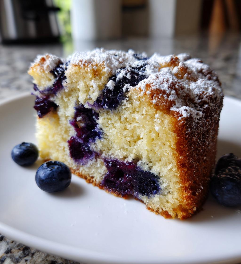 blueberry sour cream coffee cake - detail 1