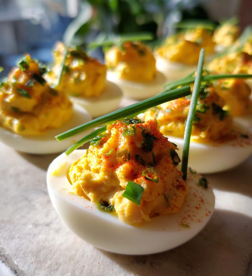 cajun shrimp deviled eggs - detail 1