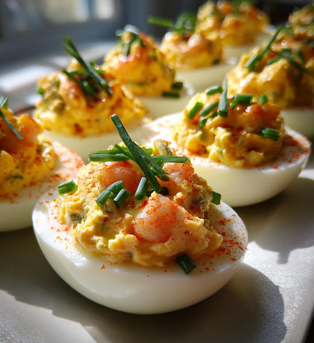 cajun shrimp deviled eggs