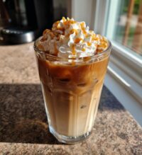 caramel hazelnut iced coffee