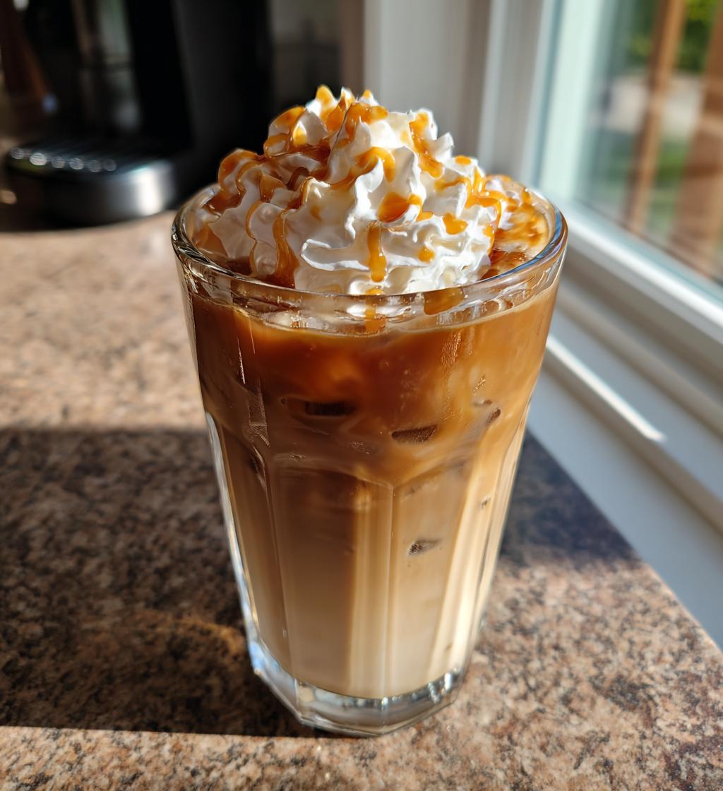 caramel hazelnut iced coffee
