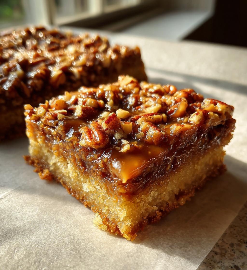 caramel pecan dream bars