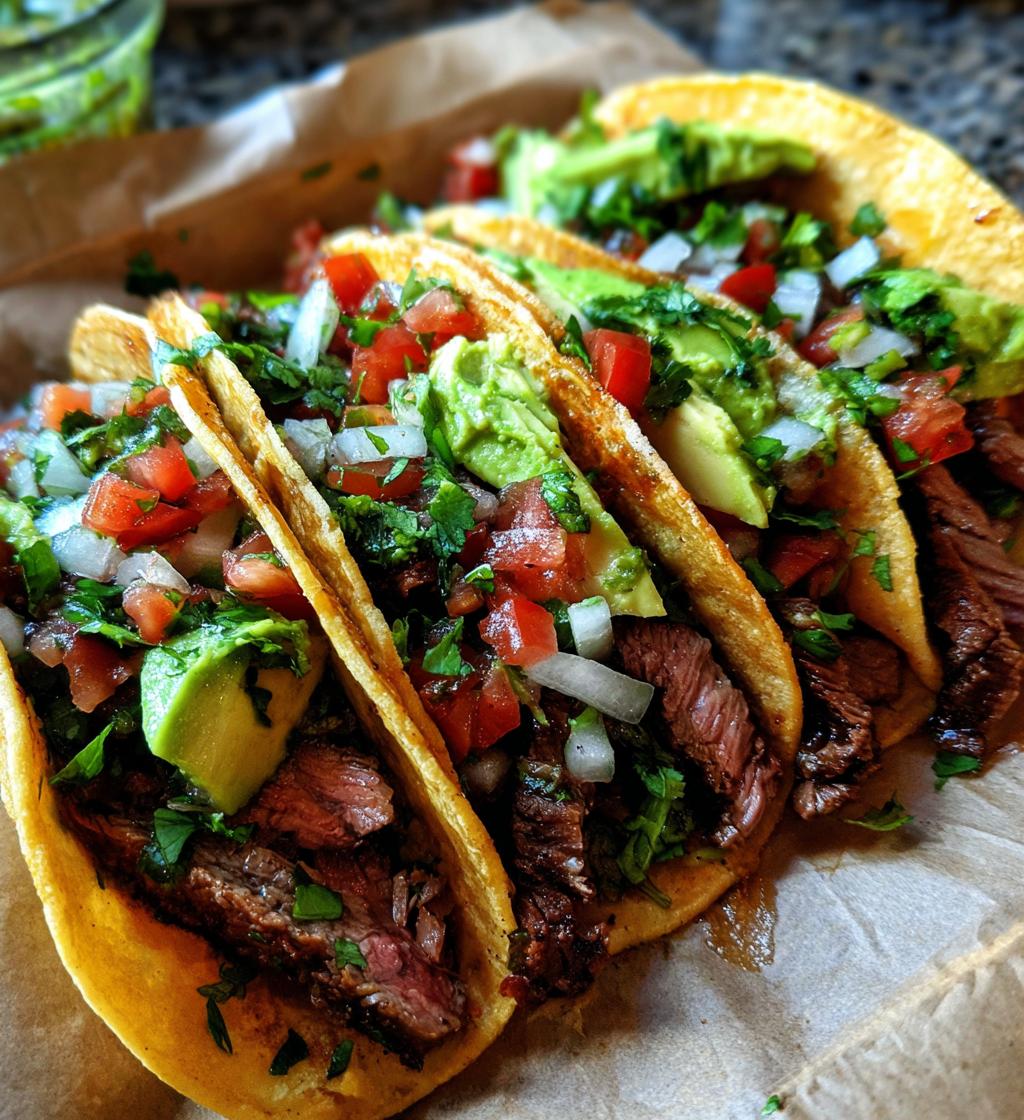 carne asada street style tacos