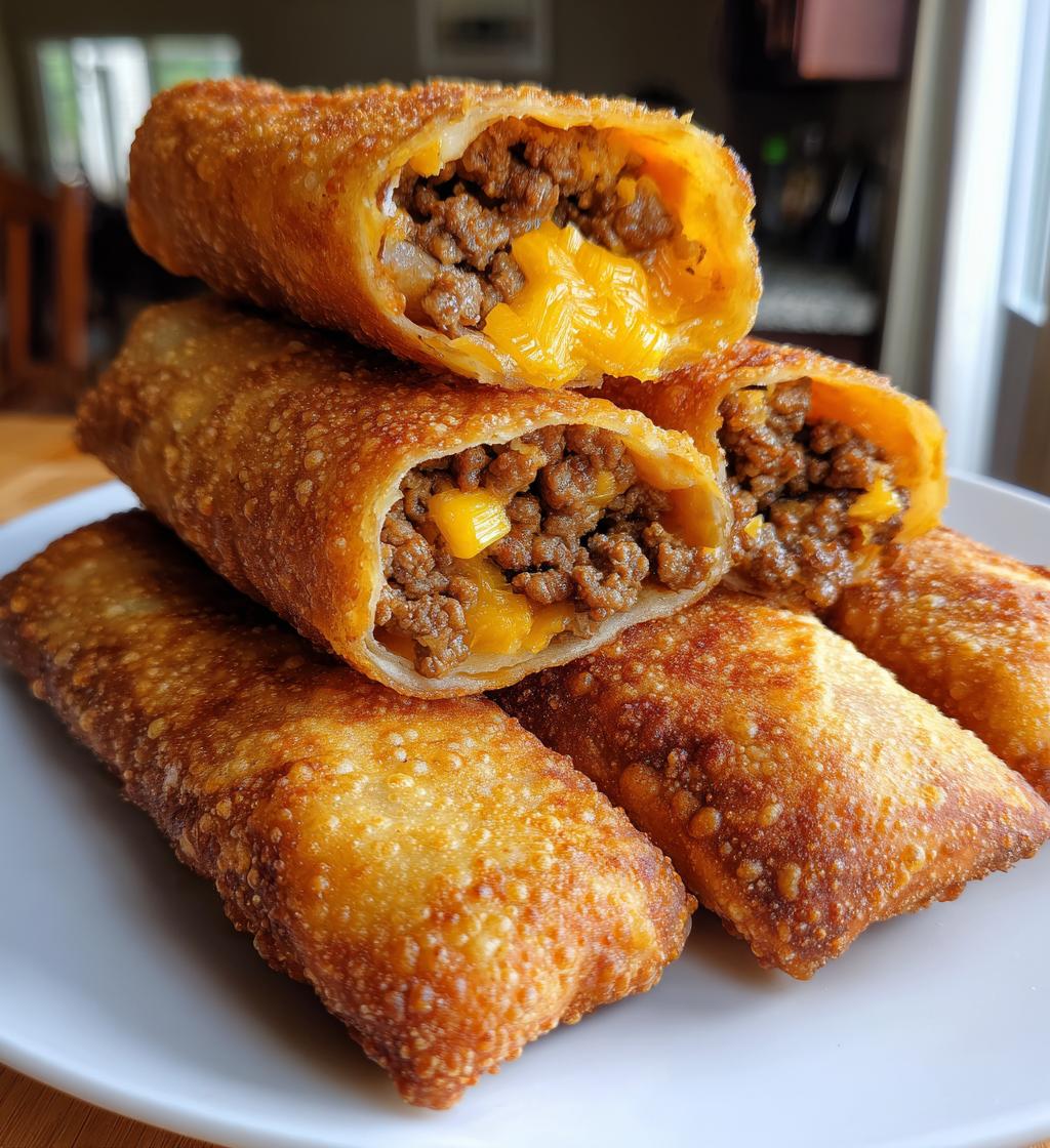 cheeseburger egg rolls a fun twist on a classic