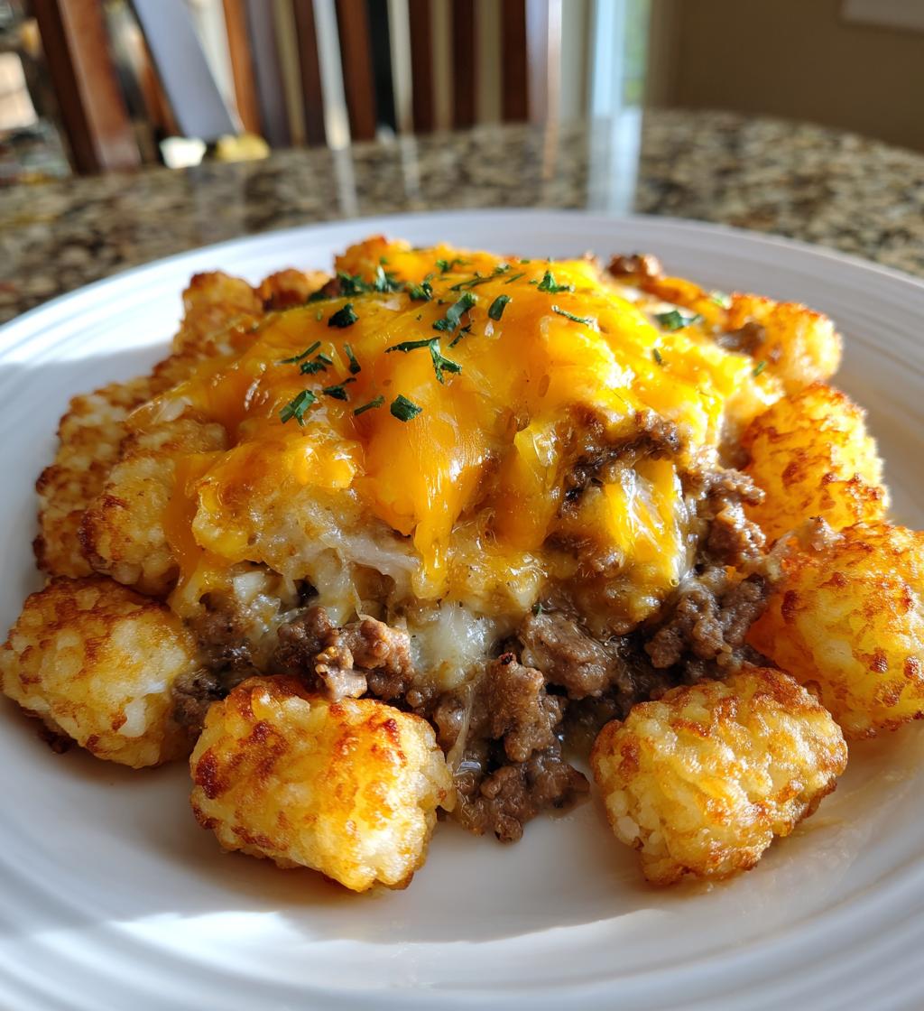 cheeseburger tater tot casserole recipe