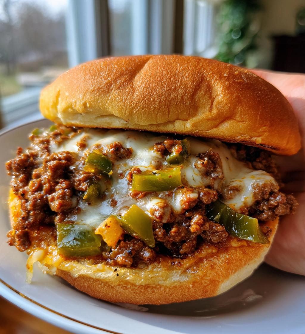 cheesesteak style sloppy joes - detail 1