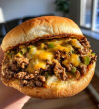 cheesesteak style sloppy joes