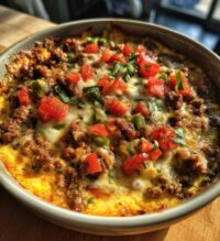 cheesy beef queso dip