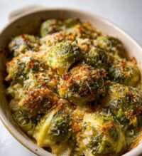 cheesy brussel sprout bake