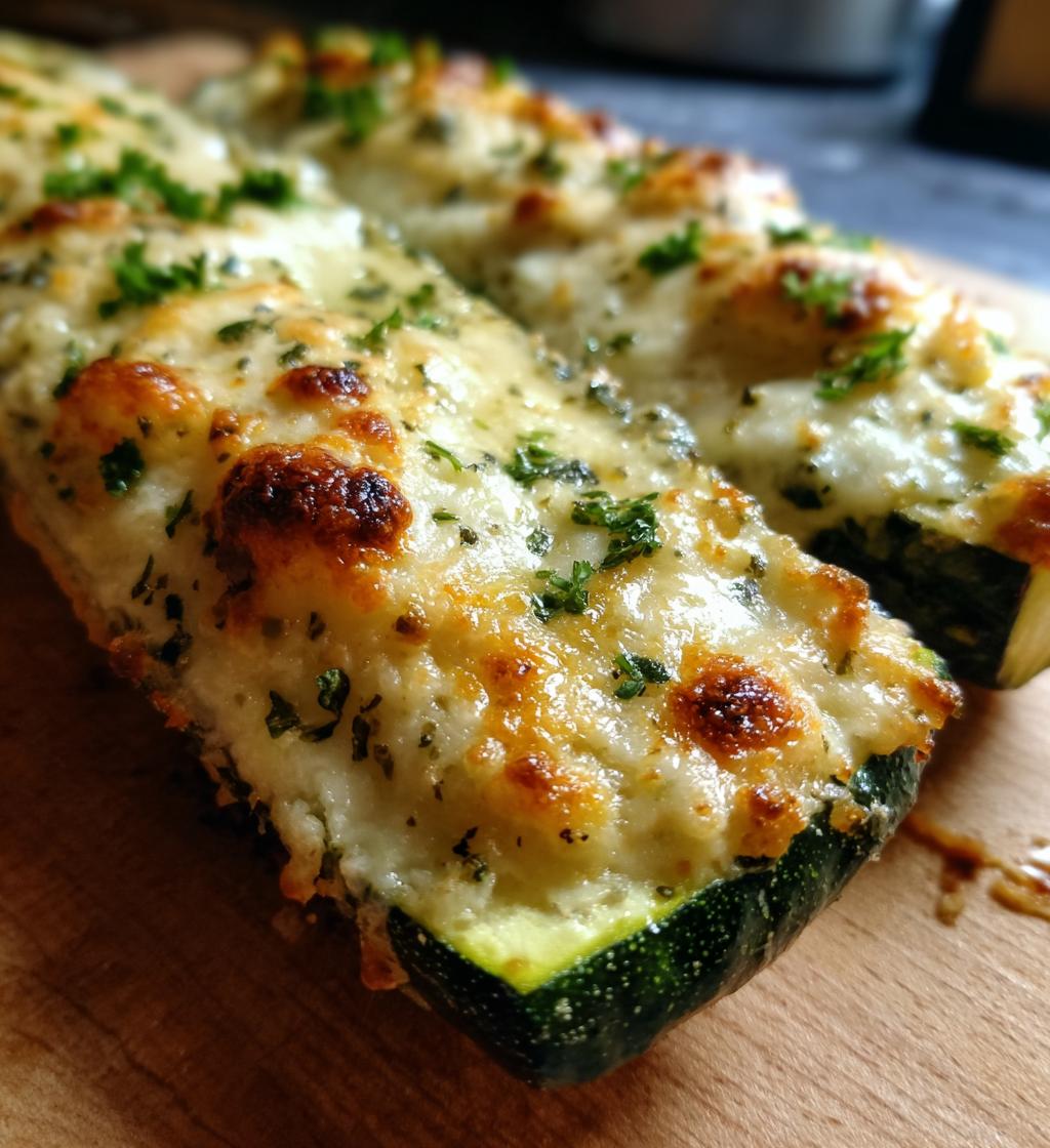 cheesy garlic zucchini steaks - detail 1
