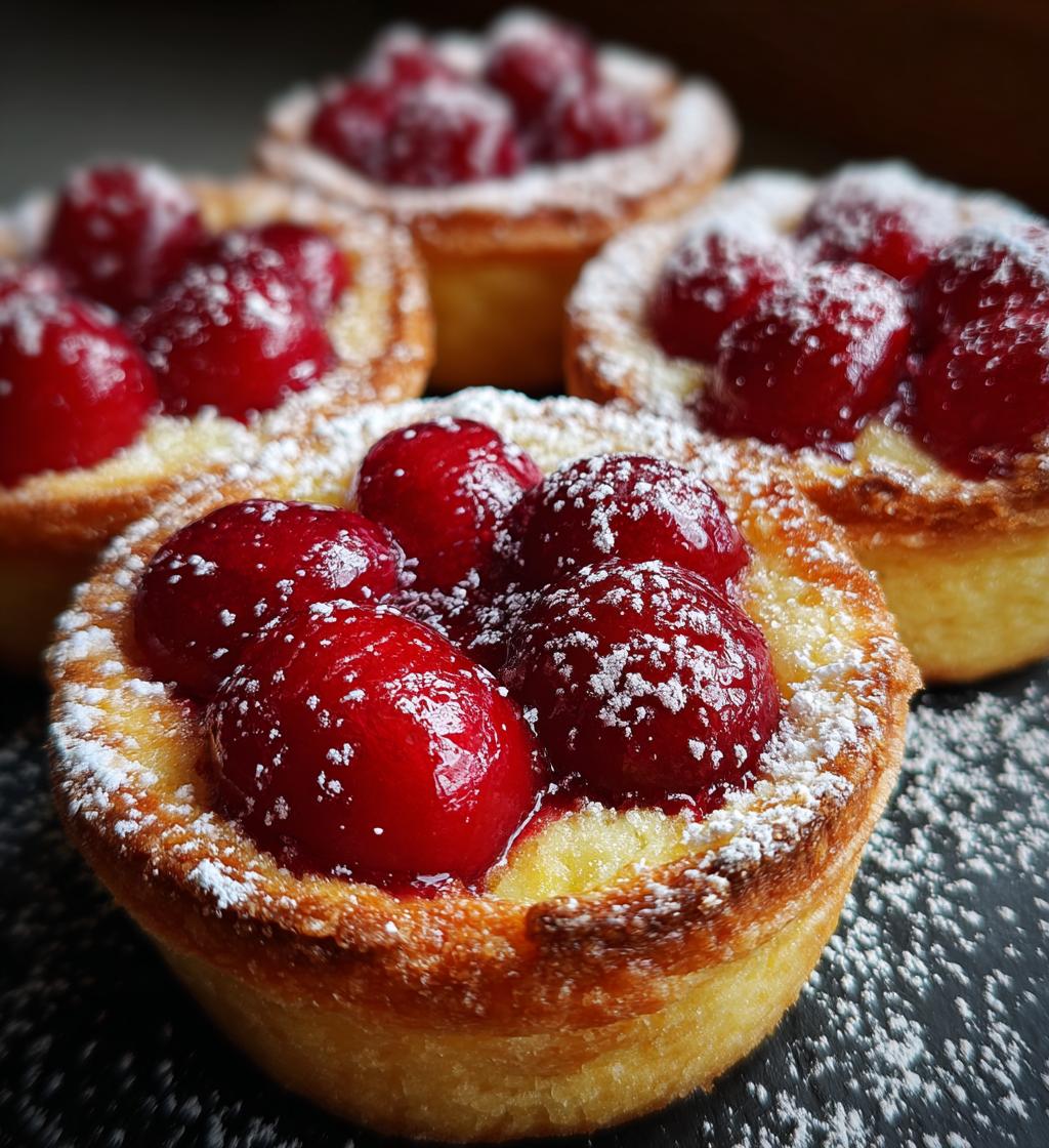 cherry bakewell tartlets