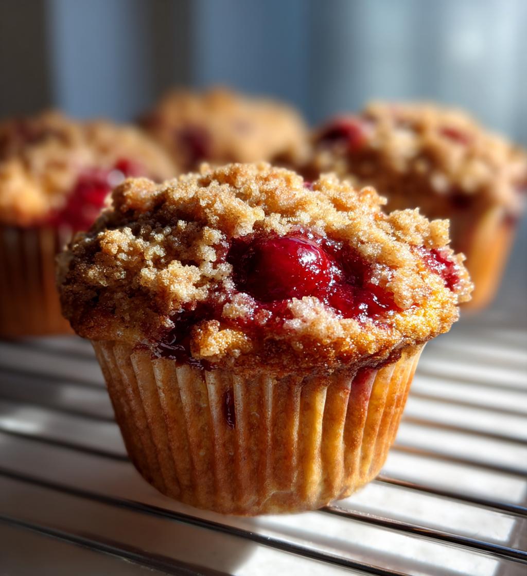 cherry cobbler muffins - detail 1