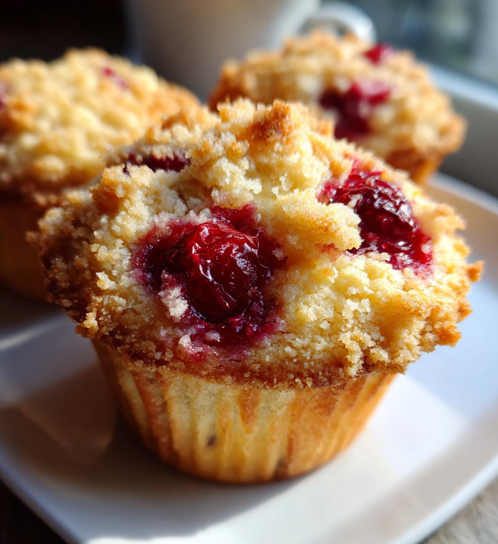 cherry cobbler muffins