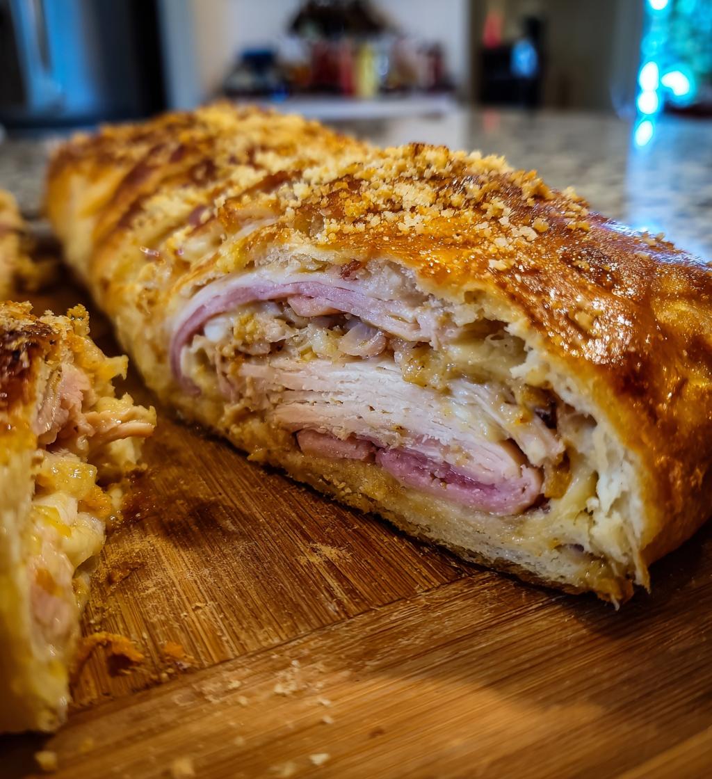 chicken cordon bleu stromboli
