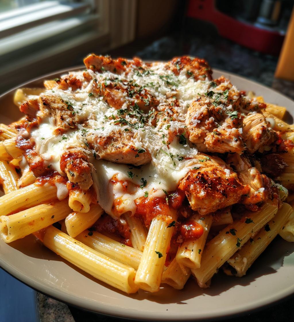 chicken parmesan pasta - detail 1